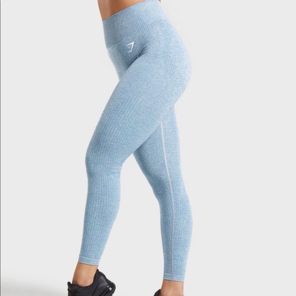 Gymshark Vital Seamless Leggings- Teal Marl- Size: Medium